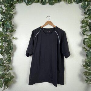 NordicTrack Athletic Scoop Neck Short Sleeve Shirt Black Men’s Size L